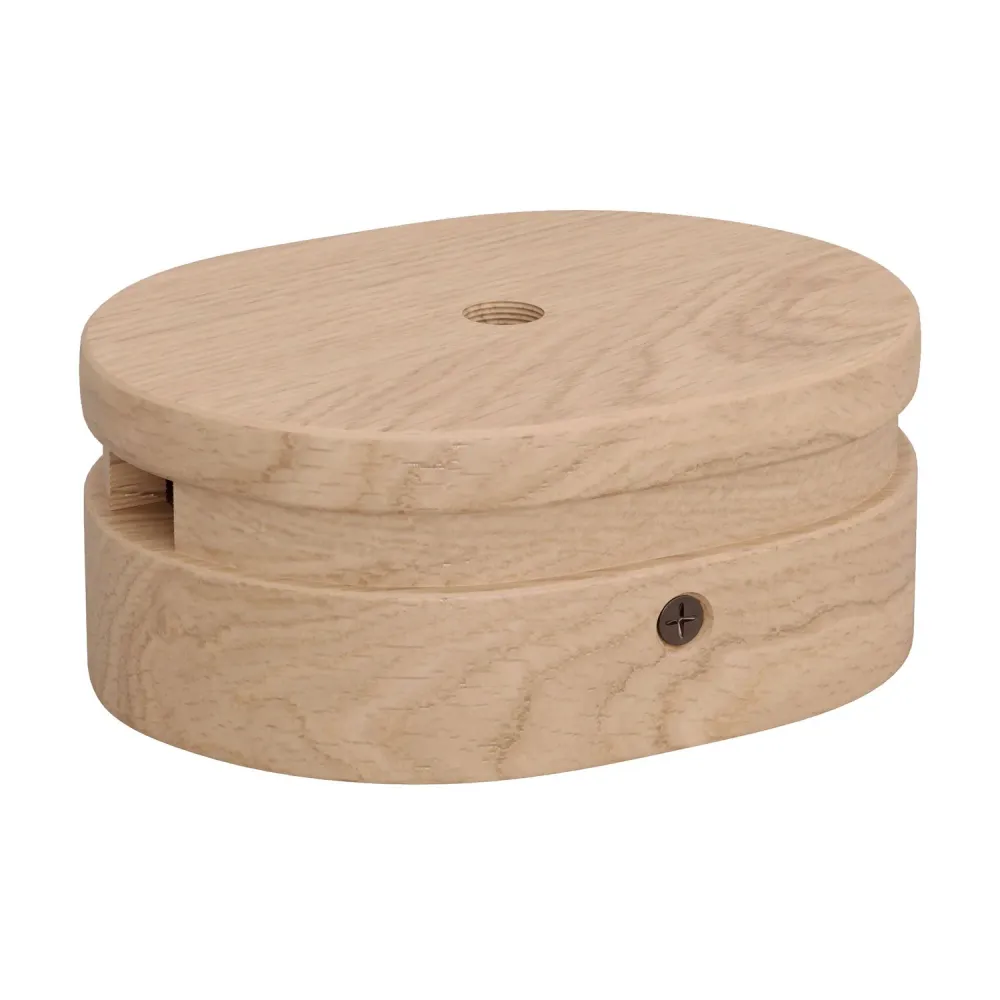 Ovaler Baldachin aus Holz mit einem mittigen und 2 seitlichen Löchern für Kabel für Lichterkette und Filé-System. Made Ita...