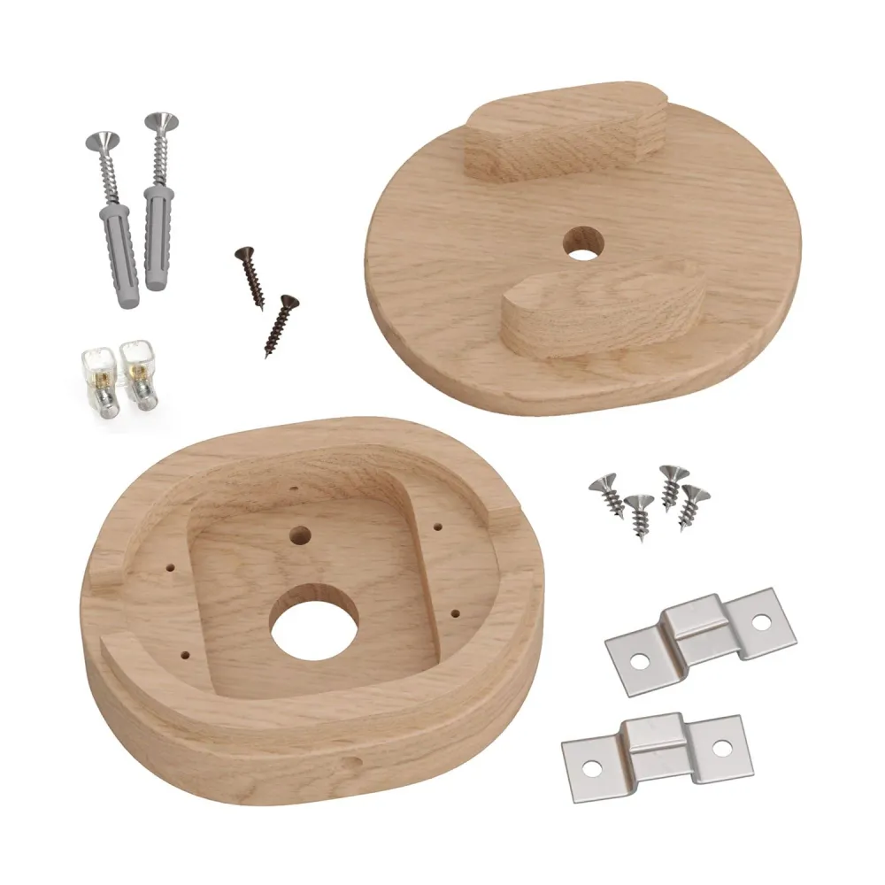 Ovaler Baldachin aus Holz mit einem mittigen und 2 seitlichen Löchern für Kabel für Lichterkette und Filé-System. Made Ita...