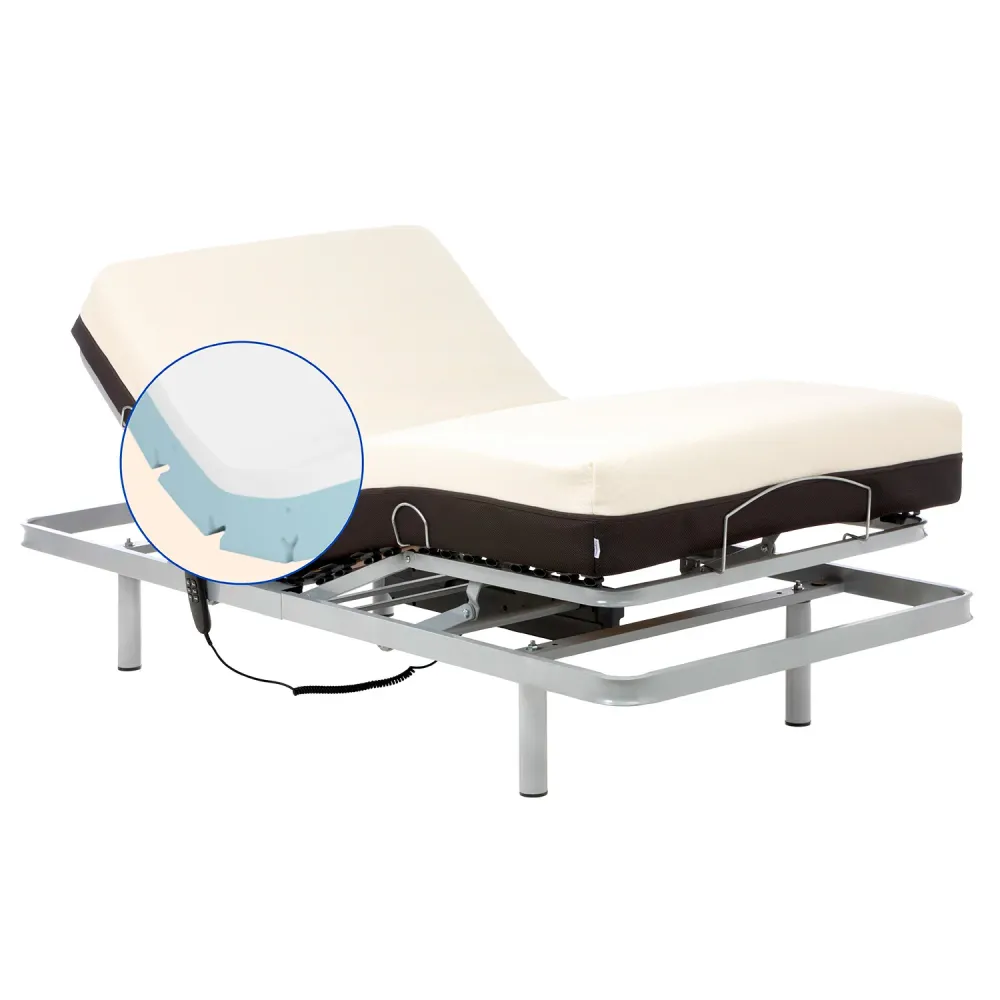 Pack verstellbares Bett mit viskoelastischer orthopädischer Matratze