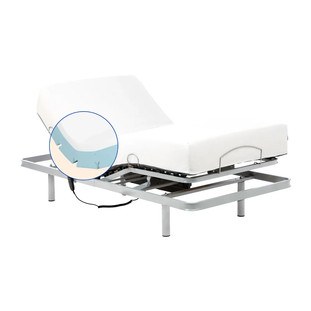 Pack verstellbares Bett mit viskoelastischer Tencel-Matratze