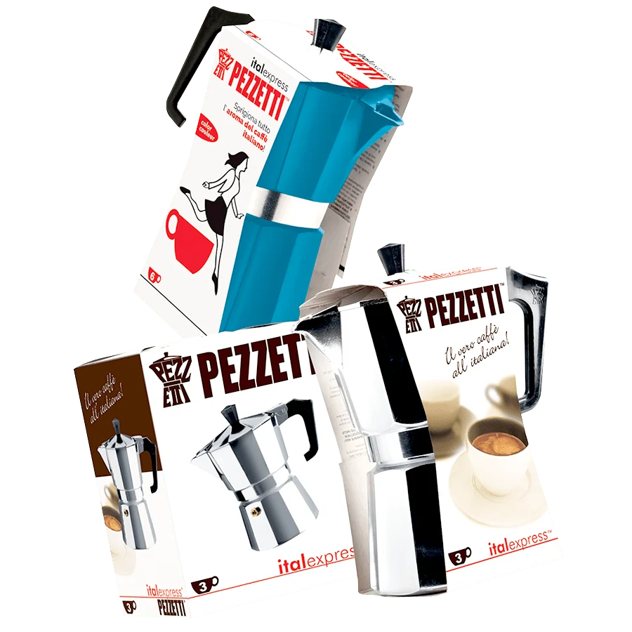 ESPRESSO STÜCK KAFFEEMASCHINE ROT 3 TASSEN PEZZETTI