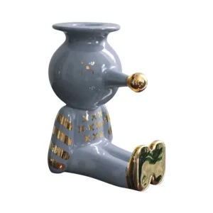 PINOCCHIETTO Kerzenhalter grau-gold von Bosa