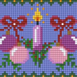 Pixelhobby Klassik Vorlage - Red Purple Candle