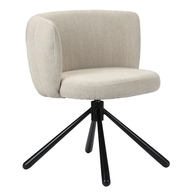 Pole to Pole Shell 2er-Set Esszimmerstühle drehbar beige