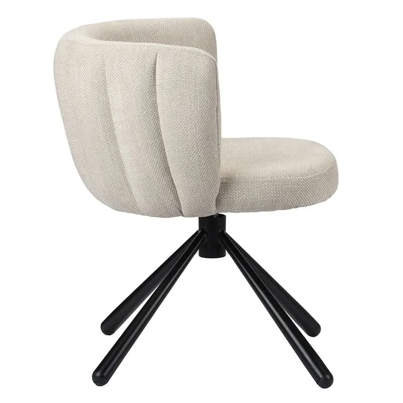 Pole to Pole Shell 2er-Set Esszimmerstühle drehbar beige