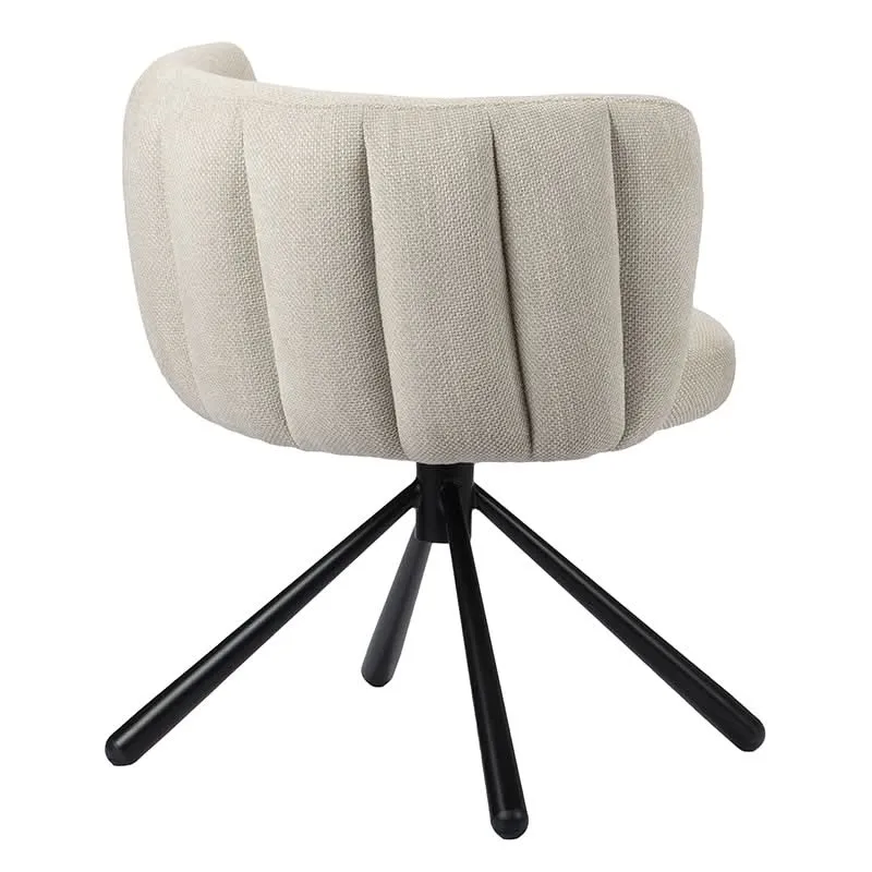 Pole to Pole Shell 2er-Set Esszimmerstühle drehbar beige