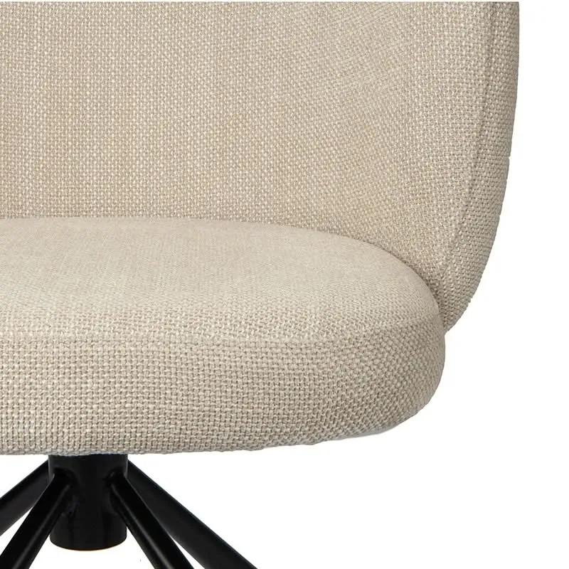 Pole to Pole Shell 2er-Set Esszimmerstühle drehbar beige