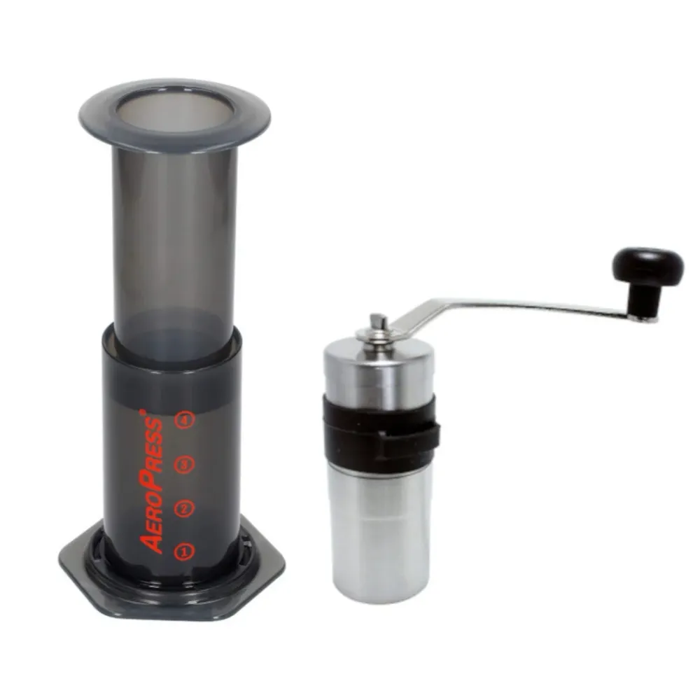 Porlex Mini II Kaffeemühle und AeroPress - Reise-Set