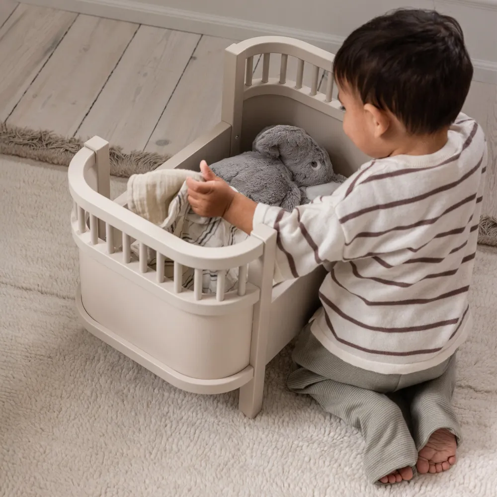 Puppenbett mit Matratze - Sebra Play - Birchbark Rose