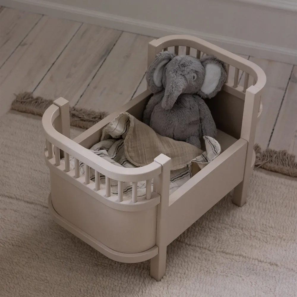 Puppenbett mit Matratze - Sebra Play - Birchbark Rose