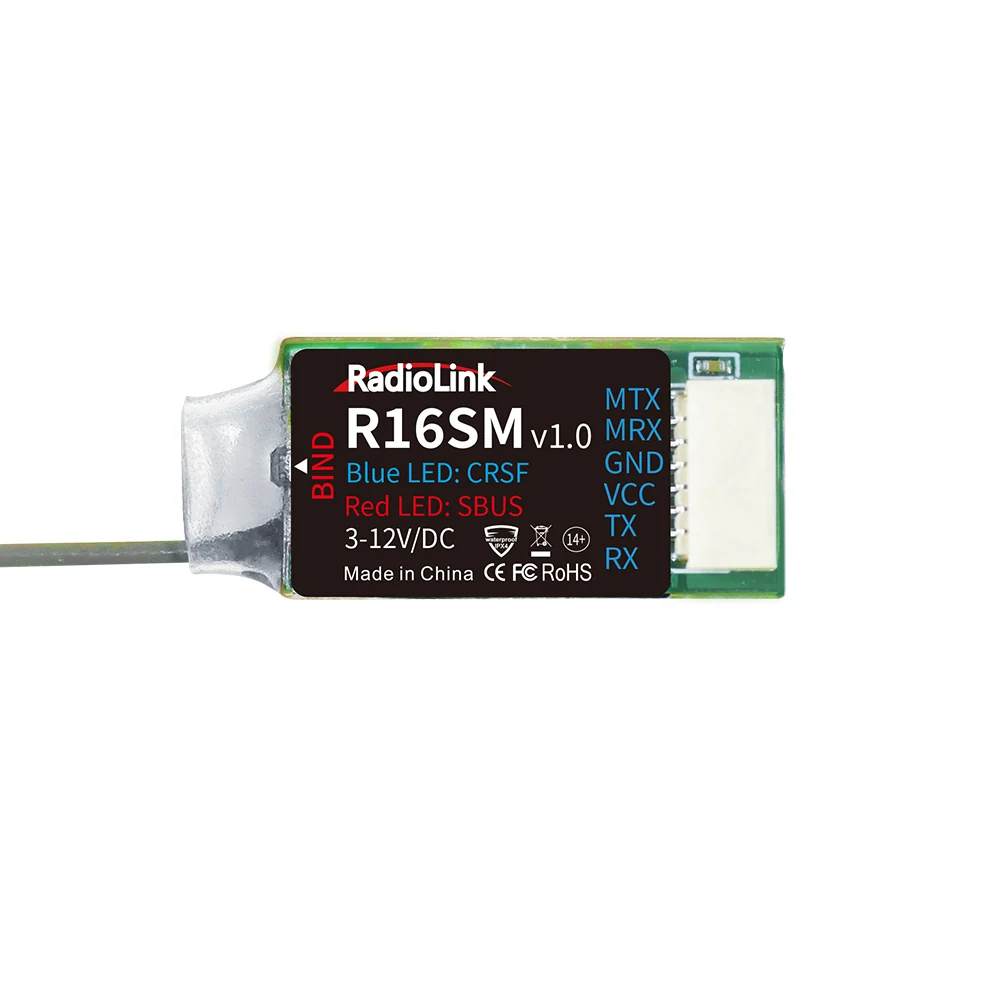 RadioLink R16SM 16-Kanal-Empfänger mit SBUS/CRSF und integrierter Telemetrie
