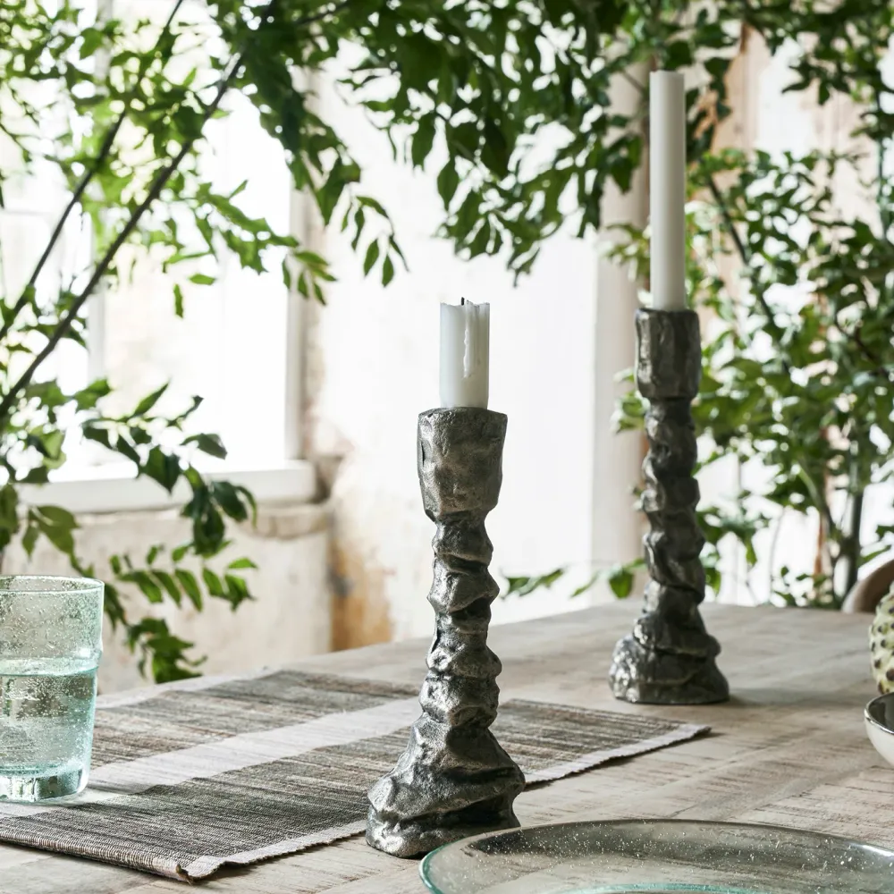 Raku-Kerzenständer, 20 cm