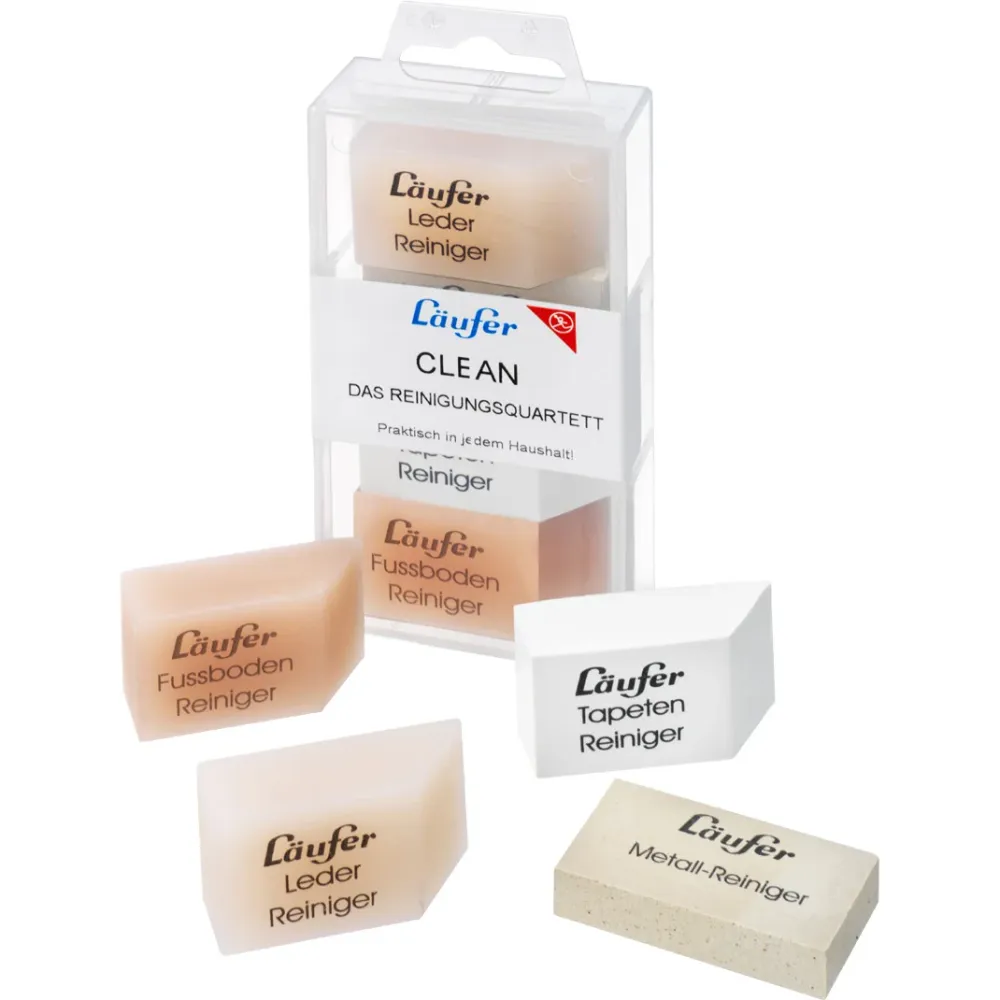 Reinigungs-Radierer Läufer Clean 4 Stück sortiert