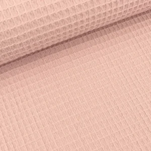 Reststück 19cm - Waffelpiqué rosenquarz uni