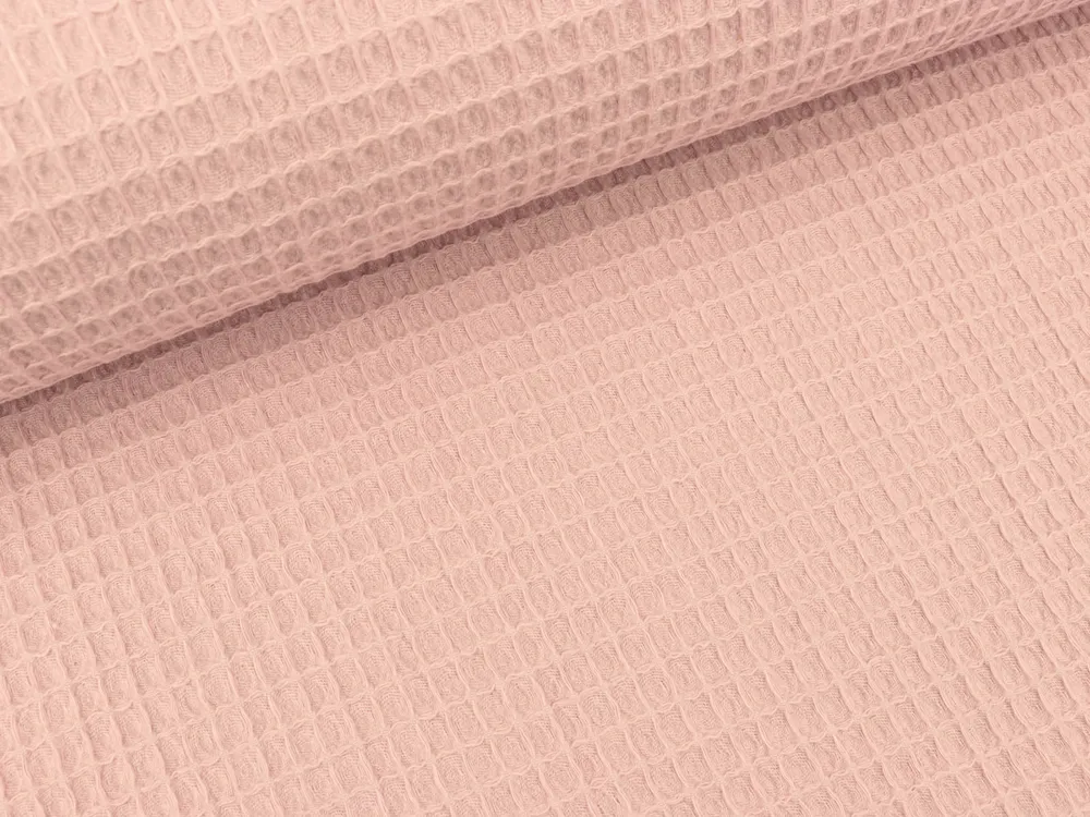 Reststück 19cm - Waffelpiqué rosenquarz uni