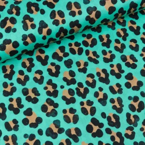Reststück 62cm - Hamburger Liebe New Cotton Satin Webware Pretty & Pure Leo celeste