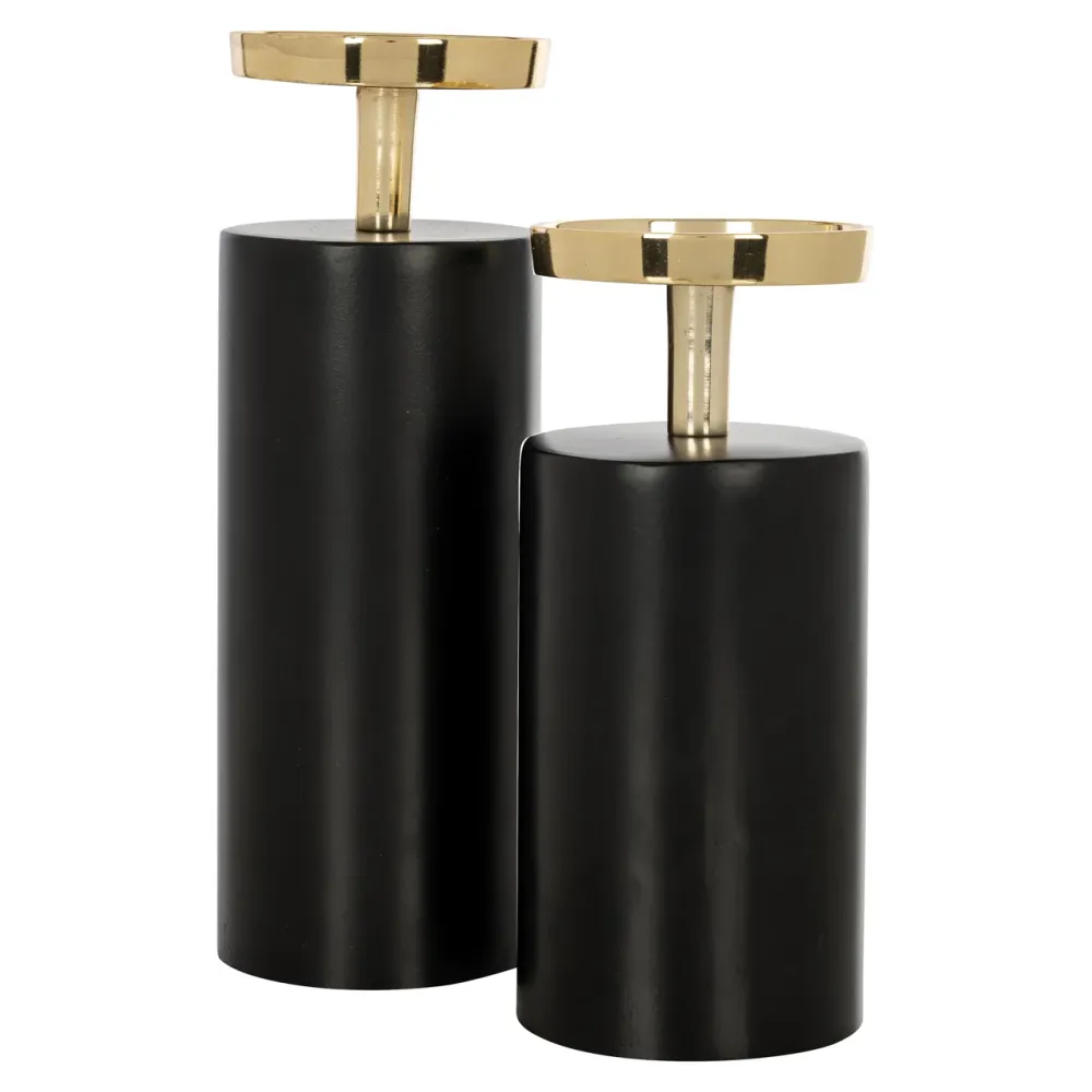 Richmond Interiors Kerzenhalter Caya black/gold large