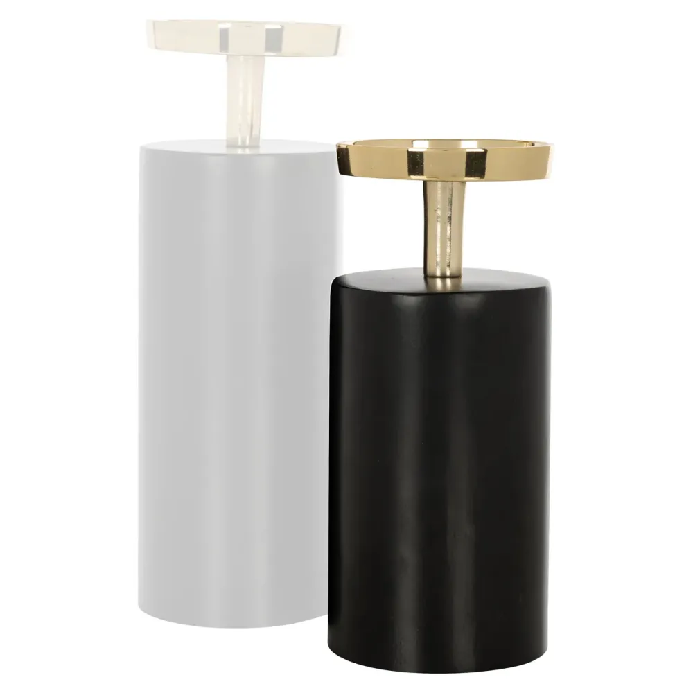 Richmond Interiors Kerzenhalter Caya black/gold large