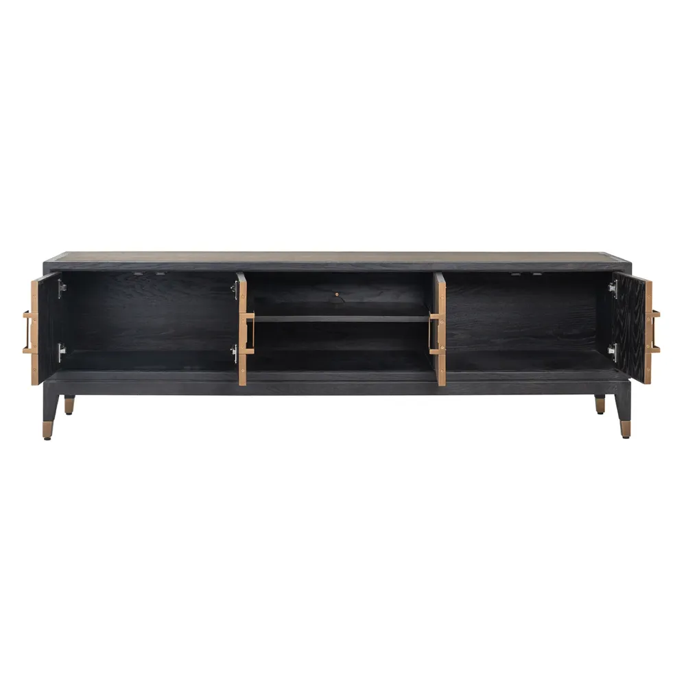 Richmond Interiors TV-Schrank Bloomville brass shagreen