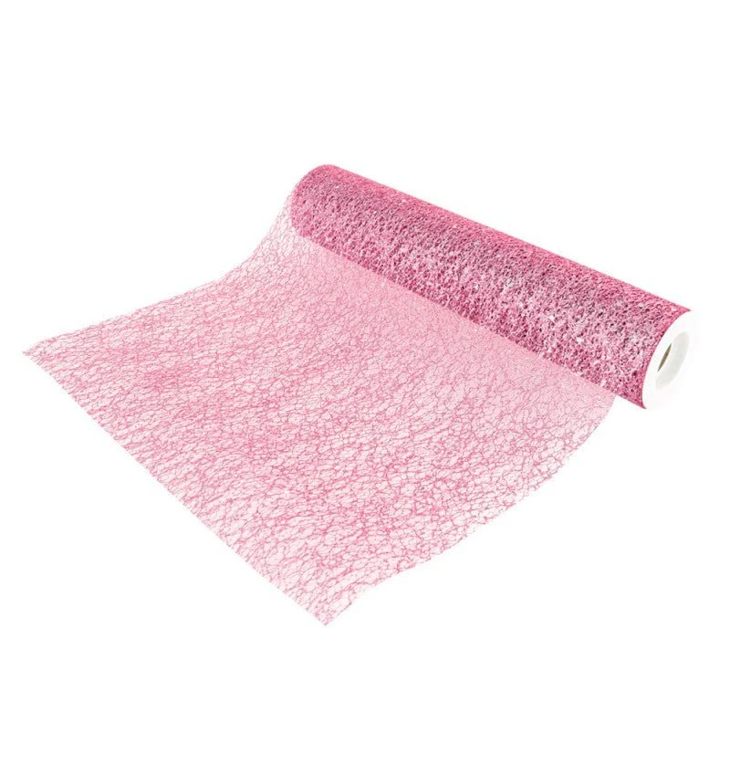 Rosa Tischläufer Glitter 5m