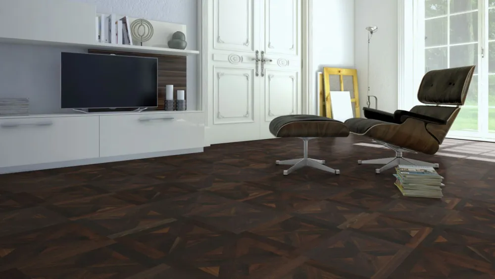 Räuchereiche Naturell WIEN 50 Tafelboden massiv 10 mm 350 × 350 mm