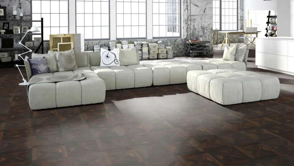 Räuchereiche Naturell WIEN 50 Tafelboden massiv 10 mm 350 × 350 mm