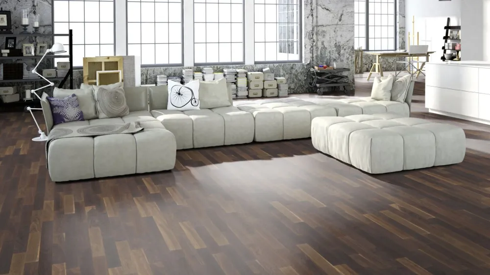 Räuchereiche Select/Nature geölt 2-Schicht Fertigparkett 11 × 70 × 490 mm