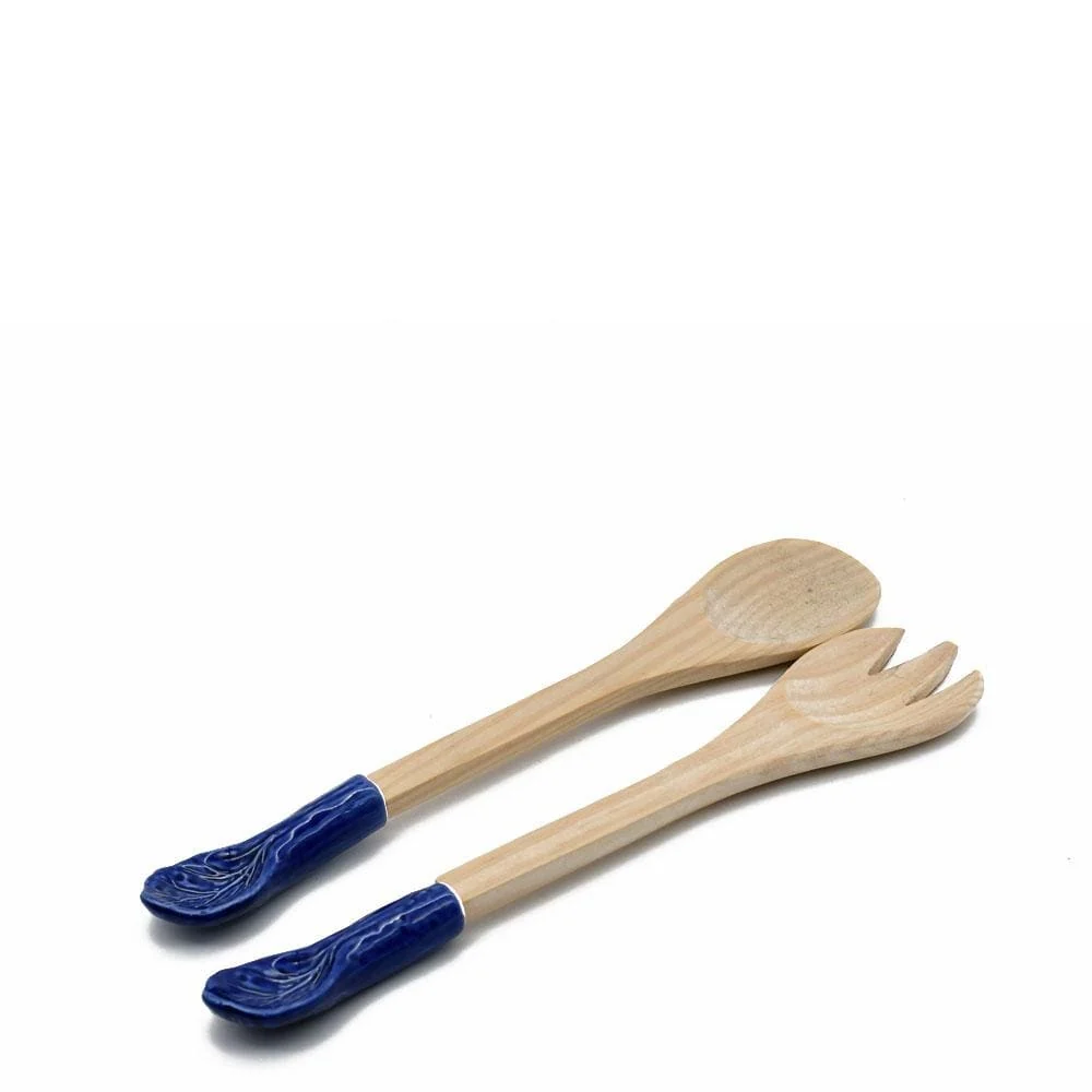 Salatbesteck Kohlform – Blau