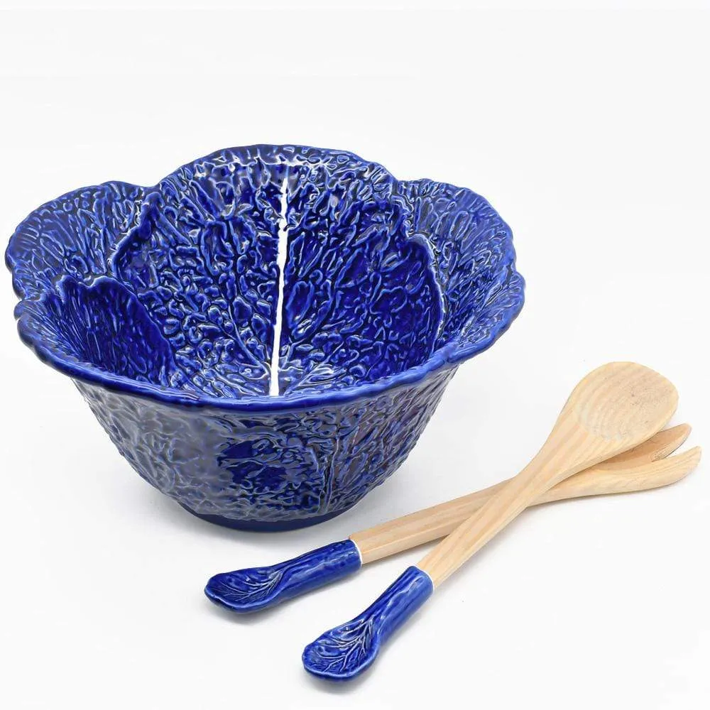 Salatbesteck Kohlform – Blau