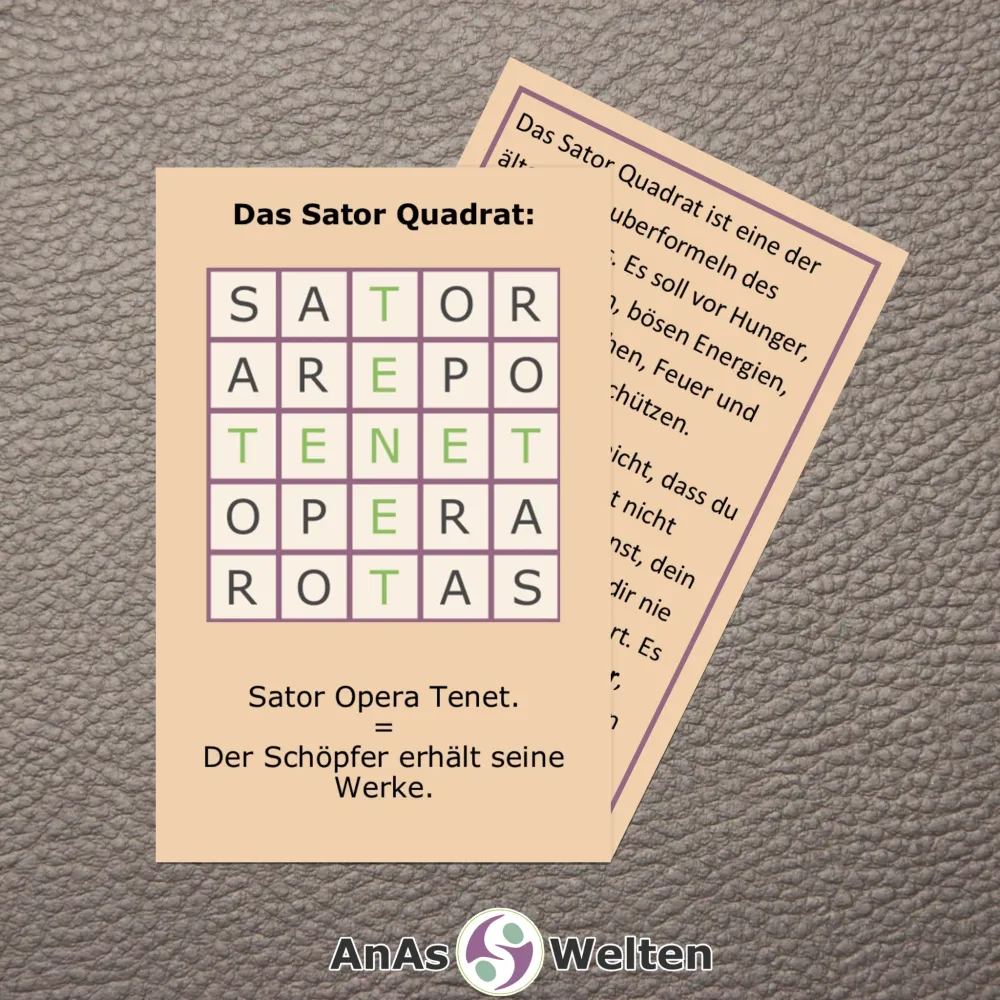Sator Quadrat 007 (Unikat)