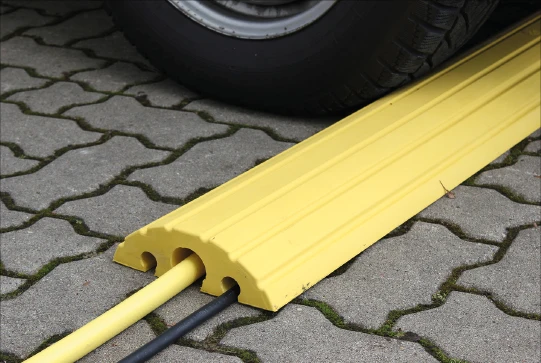 Schlauch- und Kabelbrücke PVC, gelb, L/B/H: 1500/210/65 mm