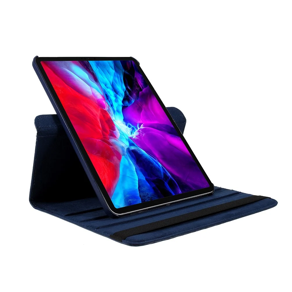 Schwarzes Litchi Skin 360-Grad drehbares Standhülle mit elastischem Band für iPad Air (2020/2022) und iPad Pro 11-Zoll (20...