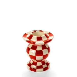 Serax Les Objets Mouleversants Kerzenhalter No 2 rot-weiß H7cm von Wouters & Hendrix