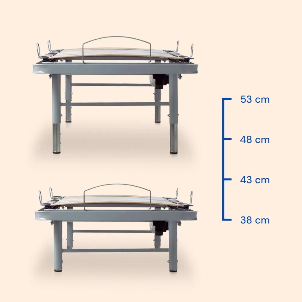 Set verstellbares Pflegebett mit viskoelastischer Tencel-Matratze