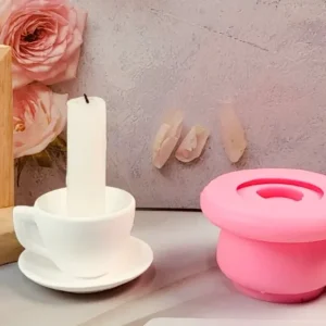 Silikonform: Stabkerzenhalter Tasse