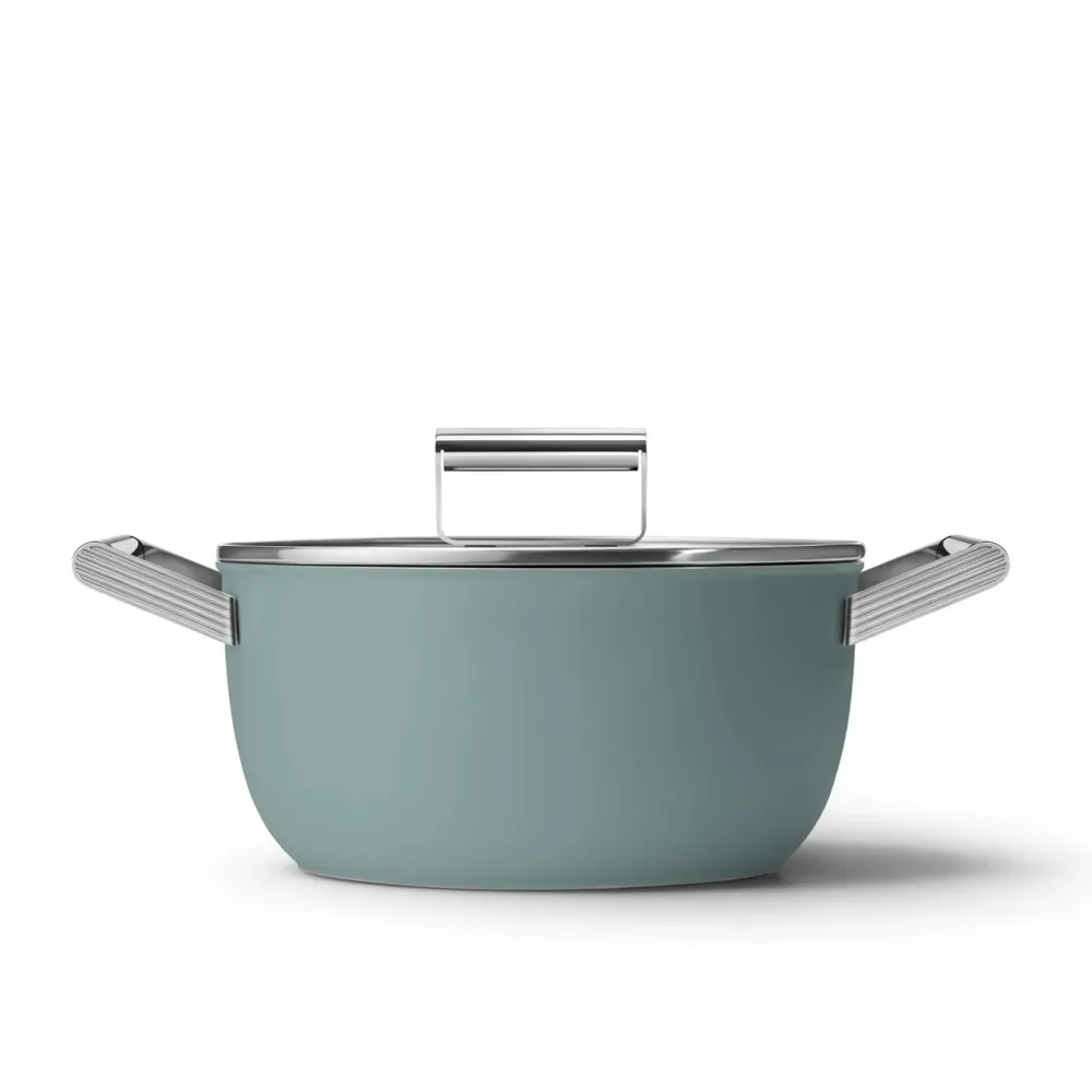 Smeg Keramik-Bratpfanne Ø24cm / 4,8L 'Smaragdgrün'