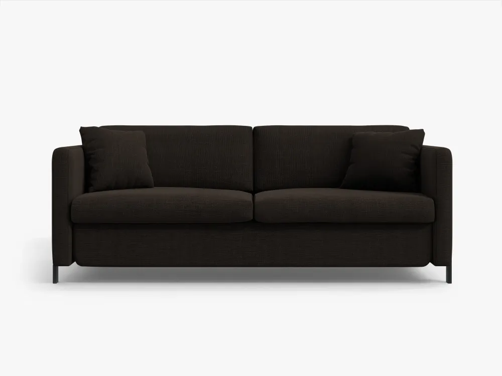 Sofa 2-Sitzer mit Schlaf-Funktion GLORIA dunkelgrau Chenille