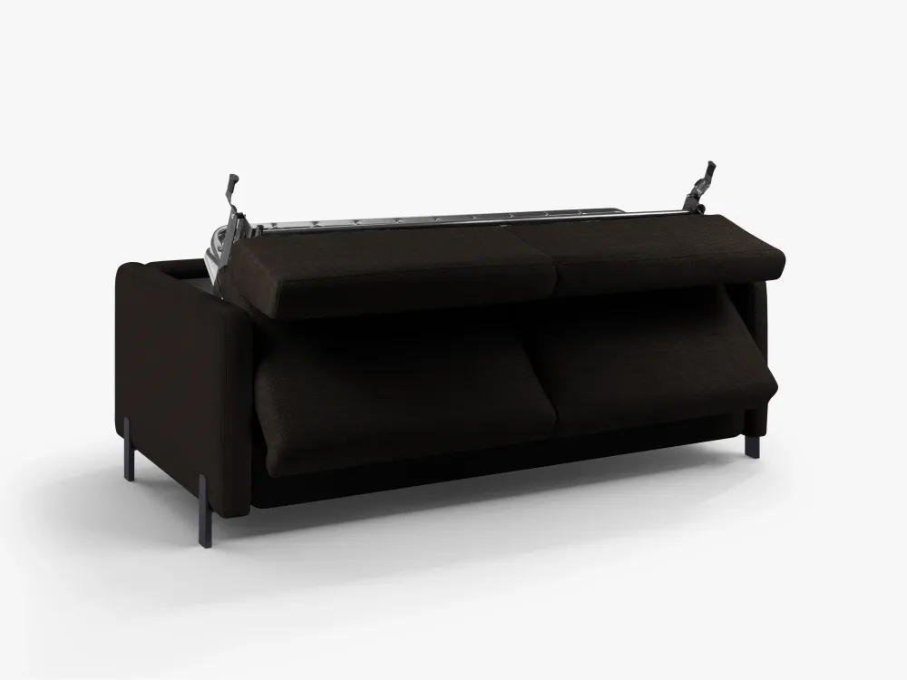 Sofa 2-Sitzer mit Schlaf-Funktion GLORIA dunkelgrau Chenille