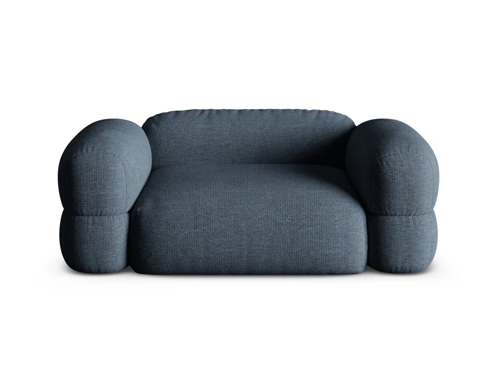 Sofa 2-Sitzer ROGER dunkelblaues Chenille