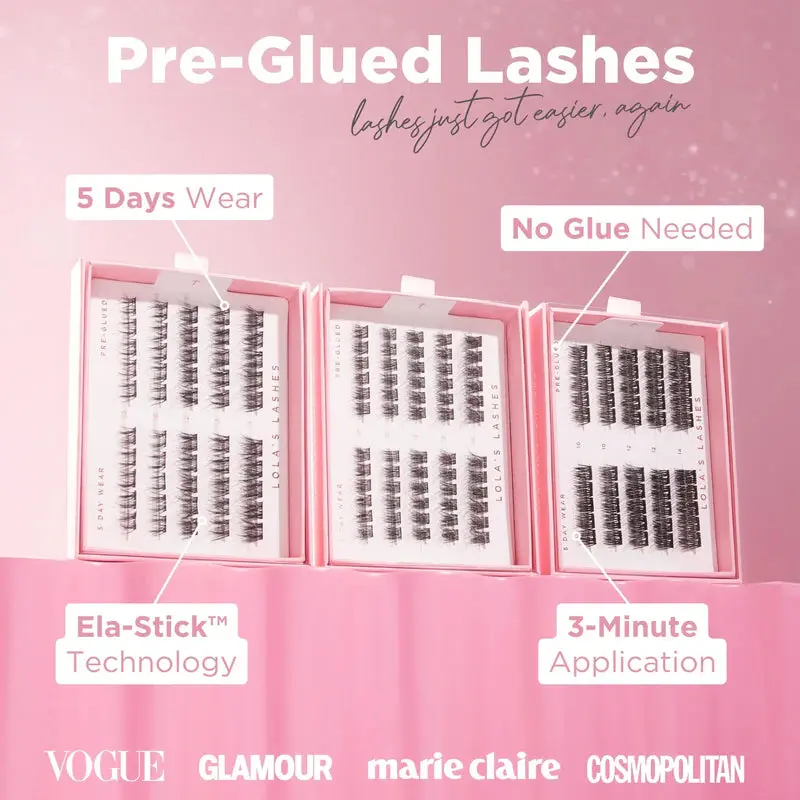 Soft Wisp Dark Brown Pre-Glued Lashes