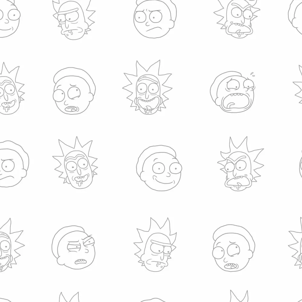Spannbetttuch Rick and Morty Weiß Bunt 180 x 200 cm 100 % Baumwolle