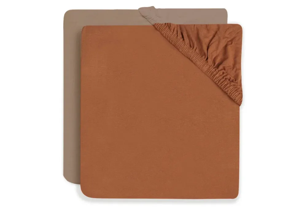 Spannbetttuch-Set 2er-Pack - Soft Jersey Caramel 60x120cm