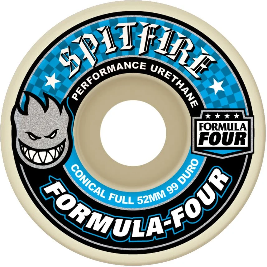Spitfire 52mm 99A Formula Four Conical Full Wheels
