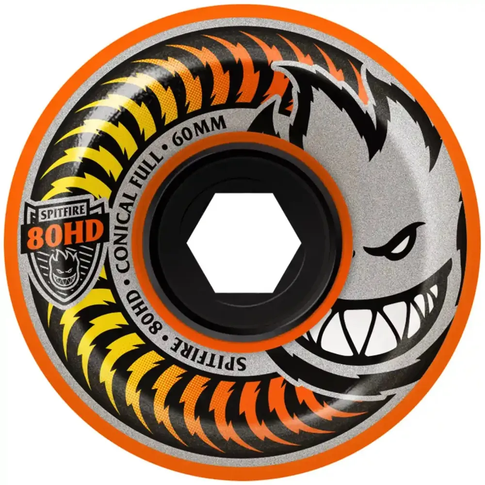 Spitfire 80A 60mm Fade Orange Conical Full Cruiser Wheels
