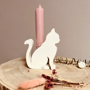 Stabkerzenhalter Katze