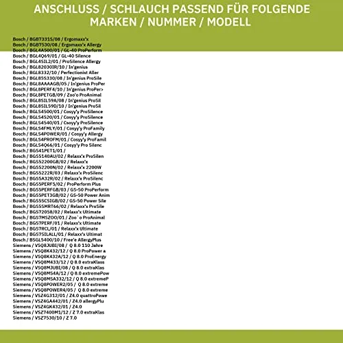 Staubsaugerschlauch kompatibel mit BOSCH 00577944 mit Geräteanschlussstück