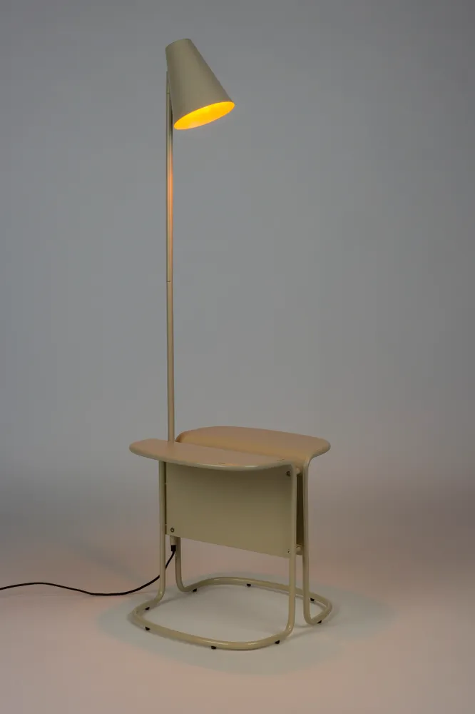 Stehlampe mit Tisch LUSTOR beżowy