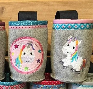 Stickdatei Einhorn Füllstich und Applikation