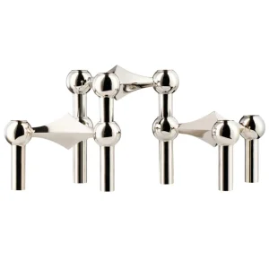 STOFF Nagel Kerzenhalter 3er-Set | CHROME