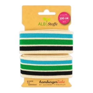 Stripe Me College Easygoing Band meringa-türkis-verde erba-schwarz
